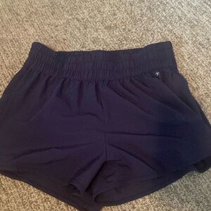 navy blue flowy athletic shorts